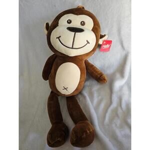 BNWT New Hello Monkey Plush Stuffed Animal Toy So Soft Super Cute Brown 18"